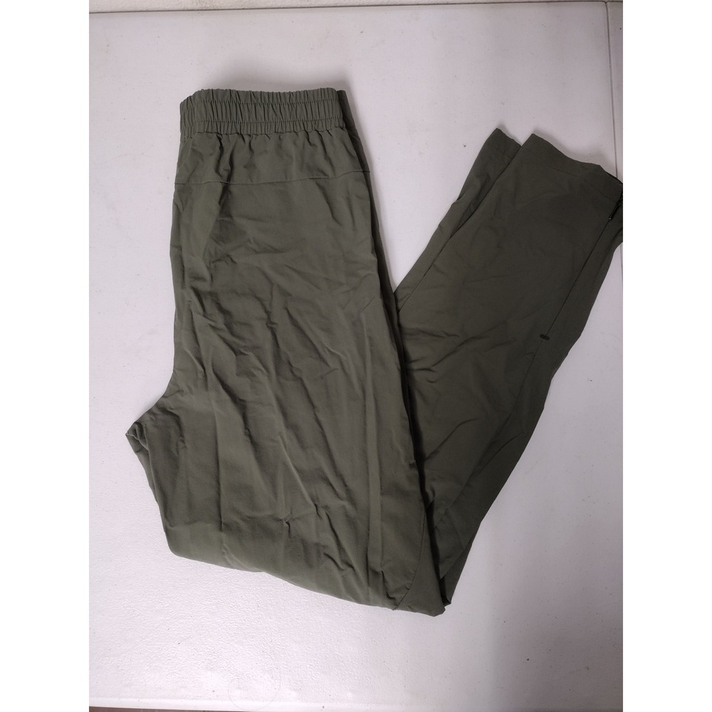 Trajectory Womens Olive Green Active Hiking Jogger Pants Ankle Zip Size Small